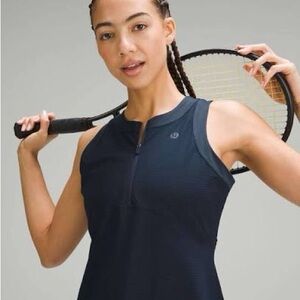Lululemon Grid Texture Tennis Dress Navy 10